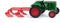 Wiking 039802 H0 Landbouwmachine Normag Faktor I met ploeg - bladgroen
