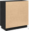 vidaXL - Dressoir - met - LED - Zwart - Eiken - 71x34,5x75 - cm - Geengineerd - Hout