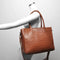 Berba Grote Schoudertas / Crossbodytas Dames - Leer - Gestreept - Laguna - Cognac