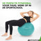 Tunturi Anti Burst Fitnessbal - Yoga bal 65 cm - 220 kg gebruikersgewicht - Turquoise