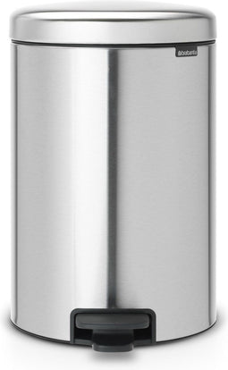 Brabantia NewIcon Prullenbak - 20 liter - Geruisloos deksel - Matt Steel Fingerprint Proof