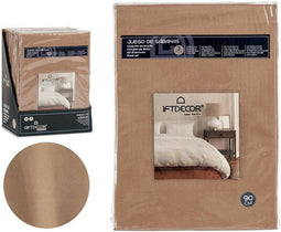 Set beddengoed Bed van 90 Bruin (3 Onderdelen)