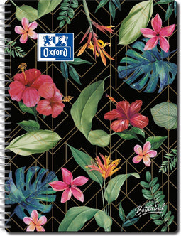Spiraalblok Oxford Botanical A4+ lijn 80vel zwart - 10 stuks