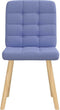 vidaXL - Eetkamerstoelen - 2 - st - stof - jeansblauw
