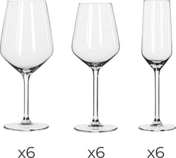 Royal Leerdam Wijn & Champagneset Eleanor Glas 18-delig