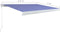 vidaXL - Luifel - handmatig - 450x300 cm - blauw en wit