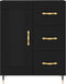 vidaXL - Dressoir - 69,5x34x90 - cm - bewerkt - hout - zwart