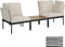 tectake® Magaluf - Loungeset - 5-in-1 tuinset met aluminiumframe - 2 fauteuils en salontafel - Antraciet