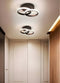 Led plafondlamp dubbele ring - 2 LED-ringen - zwart - 26x17 cm