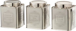 J-Line Voorraadpot Koffie/Suiker/Thee Stainless Steel Zilver Small Assortiment Van Drie
