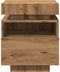 vidaXL - Nachtkastjes - met - LED - 2 - st - 40x39x48,5 - cm - artisanaal - eikenkleur