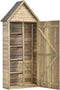 vidaXL - Tuinschuur - met - deur - 69,5x32x178 - cm - geïmpregneerd - grenenhout