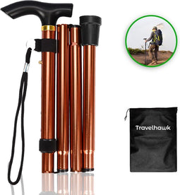 Travelhawk Wandelstok - Verstelbaar - Opvouwbaar - Khaki