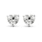 New Bling 9NB 0011 Zilveren oorstekers - zirkonia hart 8 mm - zilverkleurig