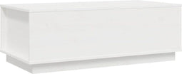 vidaXL - Salontafel - 100x50x35 - cm - massief - grenenhout - wit