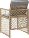 vidaXL - Tuinstoelen - 4 - st - met - kussens - poly - rattan - gemengd - beige