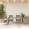 Tuintafel 150x90x75 cm poly rattan en massief acaciahout beige