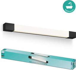 Philips Rover - Badkamerlamp - Spatwaterdicht IP44 - 10W - Warmwit licht - Zwart