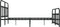 vidaXL - Bedframe - met - voetbord - zonder - matras - metaal - zwart - 180x200 - cm