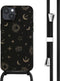 iMoshion Hoesje Geschikt voor iPhone 14 Plus Hoesje Met Koord - iMoshion Siliconen design hoesje met koord - Zwart / Sky Black
