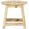 vidaXL - Kruk - handgeschilderd - 38x38x35 - cm - massief - mangohout