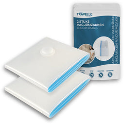 Travelly® Vacuümzakken - Opbergzakken - Ruimtebesparend luchtdicht - Set van 2 (2 stuks)