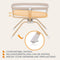Lionelo Malin Evo - 3in1 Wieg Campingbed Babybed - Schommelfunctie Verstelbare Matras - Beige Natural