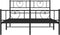 vidaXL - Bedframe - met - hoofd- - en - voeteneinde - metaal - zwart - 135x190 - cm