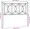 vidaXL - Hoofdbord - 100 - cm - metaal - wit