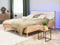 SERRIS - Bed LED - Lichte houtkleur - 160 x 200 cm - Vezelplaat