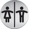 Infobord pictogram durable toileten d h rond 83mm | 5 stuks