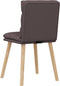 vidaXL - Eetkamerstoelen - 2 - st - stof - donkerbruin
