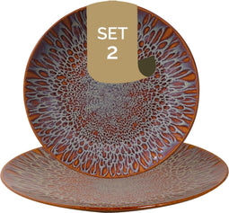 Palmer Bord coupe Magmatic 27 cm Bruin Stoneware 2 stuks