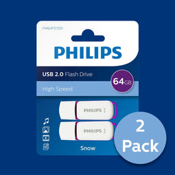 Philips FM64FD70D/00 - USB-flashdrive 64GB - Set van 2 stuks (2 stuks)