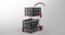 Clax trolley + 1 vouwkrat - rood/grijs
