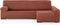Hoes voor chaise longue met lange armleuning rechts Eysa ULISES Bruin 170 x 110 x 310 cm