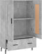 vidaXL - Hoge - kast - 69,5x31x115 - cm - bewerkt - hout - betongrijs