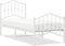 vidaXL - Bedframe - met - hoofd- - en - voeteneinde metaal - wit - 75x190 - cm