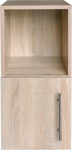 Nachtkastje - halkastje - 64 cm hoog - lichtbruin whitewash