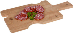 Excellent Houseware Borrelplank/kaasplank - speels model - bamboe hout - 29 x 15 cm - serveerplank