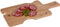 Excellent Houseware Borrelplank/kaasplank - speels model - bamboe hout - 29 x 15 cm - serveerplank