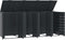 vidaXL - Containerberging - 4 - containers - 276x79x117 - cm - staal - antraciet