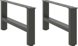 vidaXL - Salontafelpoten - 2 - st - 60x(30-31) - cm - staal - antracietkleurig
