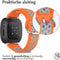 iMoshion Bandje Geschikt voor Fitbit Versa 4 / 3 / Sense (2) - iMoshion Siliconen sport band zilveren gesp zilveren kastaansluiting - Oranje
