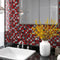 vidaXL Mozaïektegels 11 st zelfklevend 30x30 cm glas rood