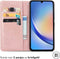 iMoshion Hoesje Geschikt voor Samsung Galaxy A35 Hoesje Met Pasjeshouder - iMoshion Mandala Bookcase - Rosé Goud