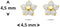 Marie Celeste - Oorknoppen - Bloem zirkonia 4,5 mm - Goud