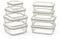 Safecourt vershoudbakjes - glas - 100% micro-plastic vrij - set van 8