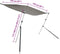 vidaXL - Schaduwdoekset - T-top - 170x170x(113-182,5) - cm - antracietgrijs