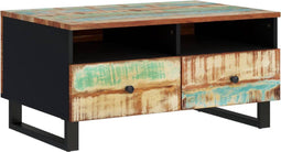 vidaXL - Salontafel - 80x54x40 - cm - massief - gerecycled - hout - en - bewerkt - hout